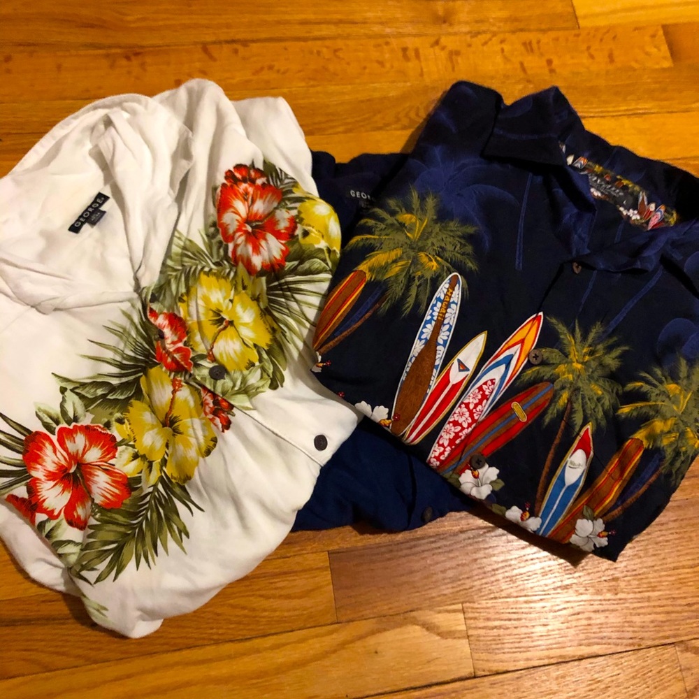 Lot of 3 Vacation/Hawaiian Shirts, Sized Large